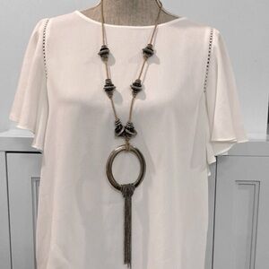 Large Metallic Circle necklace